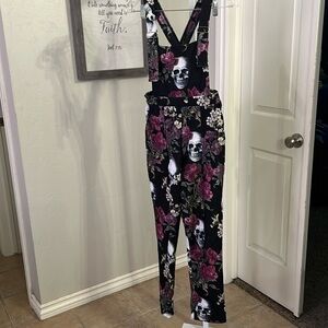 BlackMilk overalls size medium skull bouquet